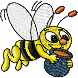 Bees Embroidery Design 7 Bees Embroidery Design 7